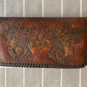 Women's Vintage Leather Clutch Wallet
